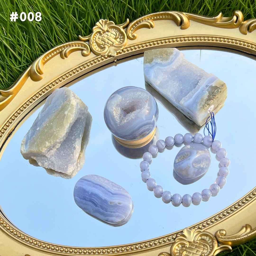 Natural Crystal Value Bundle- Blue Lace Agate Kit