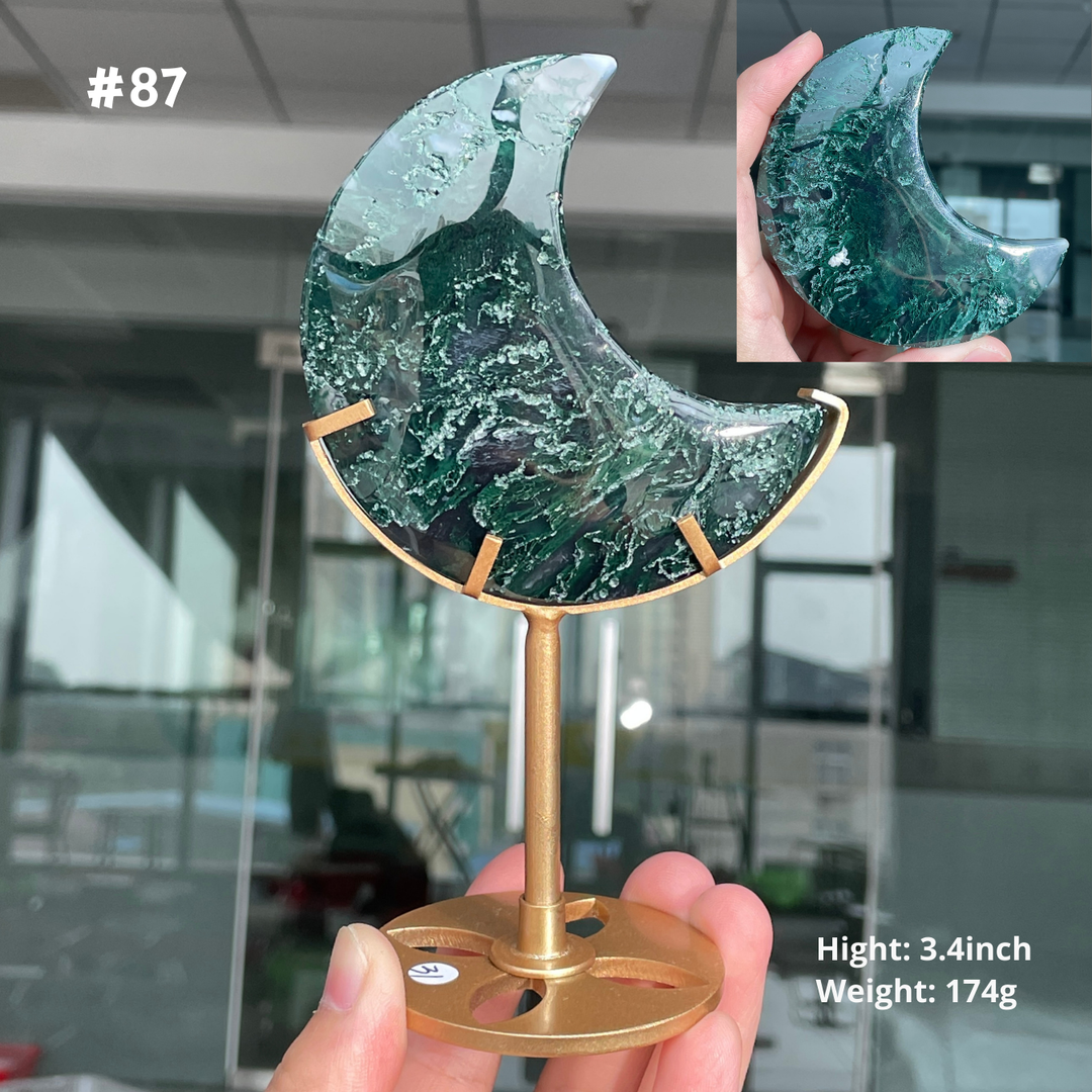 Unique,Moss Agate Moon