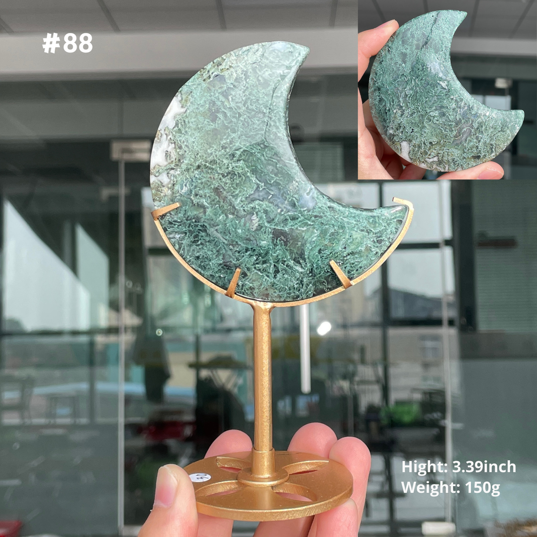 Unique,Moss Agate Moon