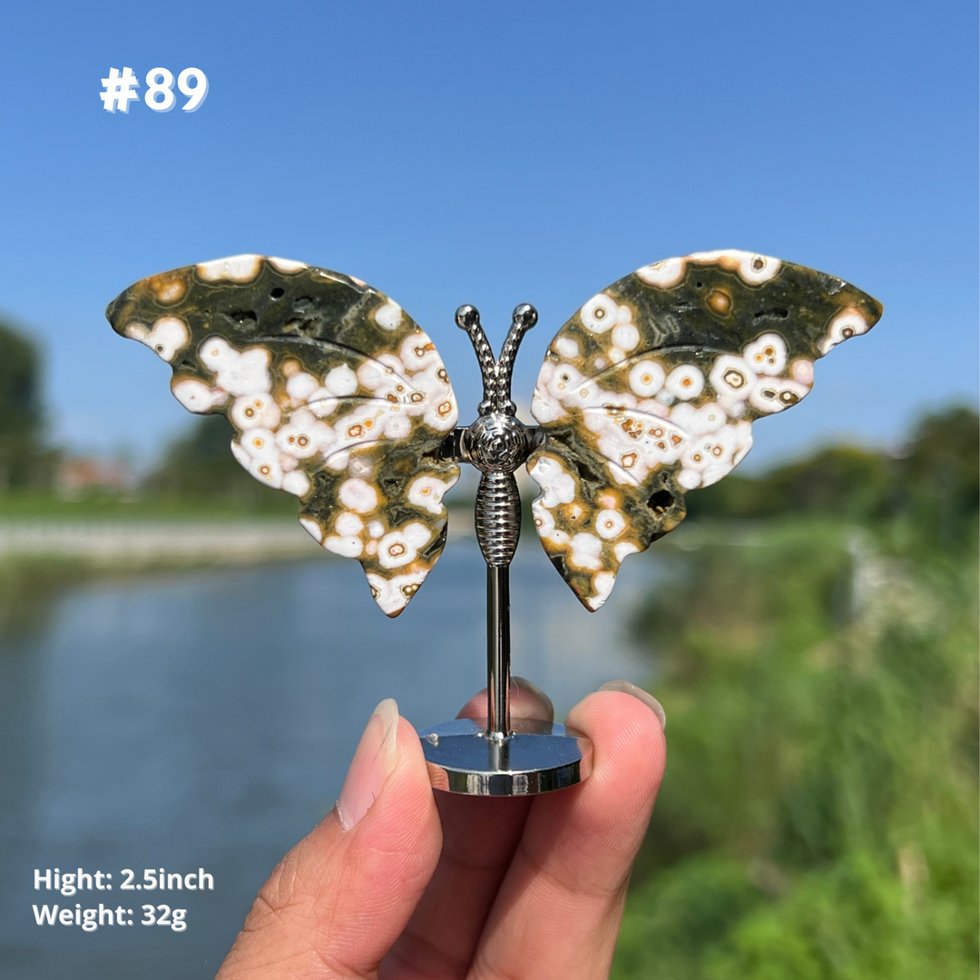 Unique,8th Vein Ocean Jasper Butterfly