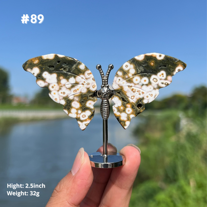 Unique,8th Vein Ocean Jasper Butterfly
