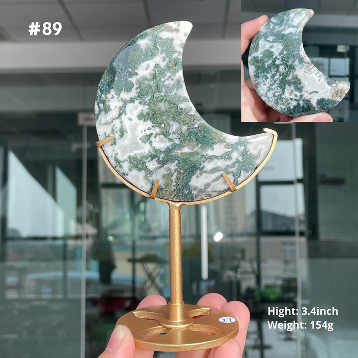 Unique,Moss Agate Moon