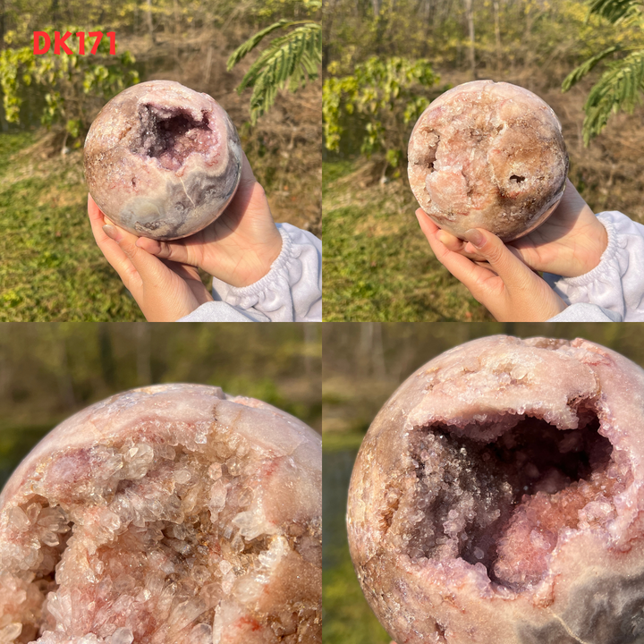 Pink Amethyst Geode Sphere