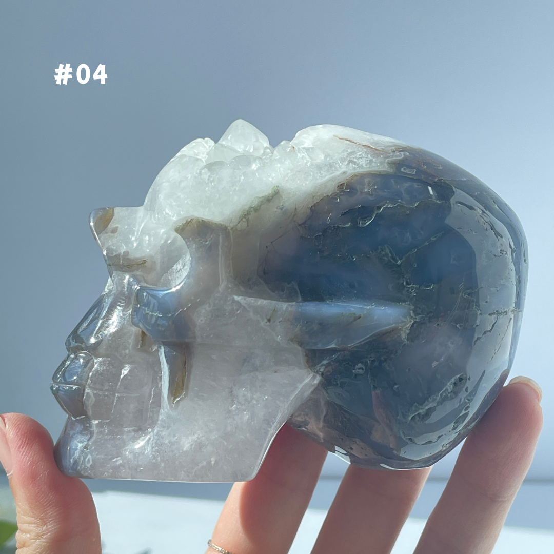 Big Sale,Agate Geode Skull