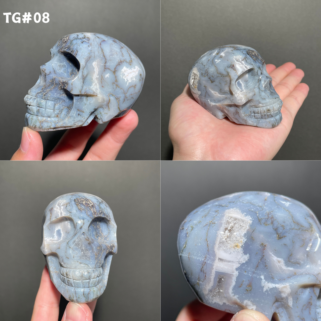 Unique,Moss Agate Skull