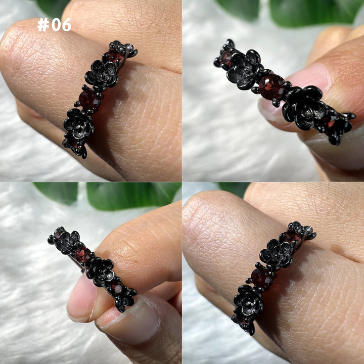 Garnet Black Ring Group,S925