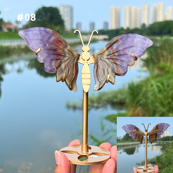Amethyst Agate Butterfly