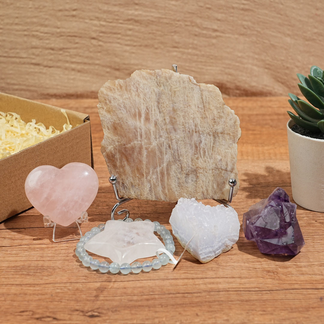 Self-Love & Chakra Healing Crystal Set– Abundance, Focus & Energy Protection