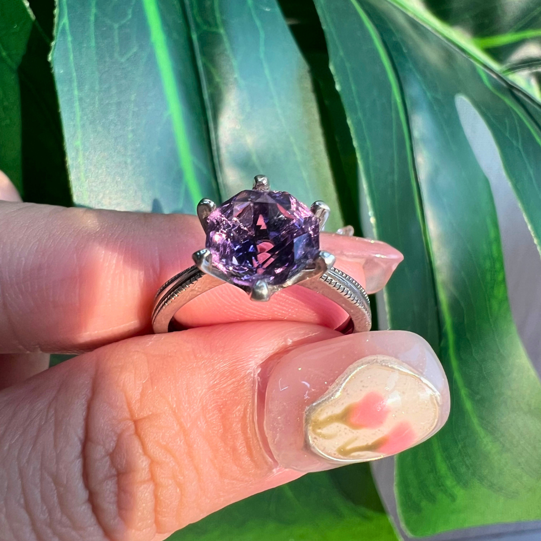 February Birthstone Amethyst Ring