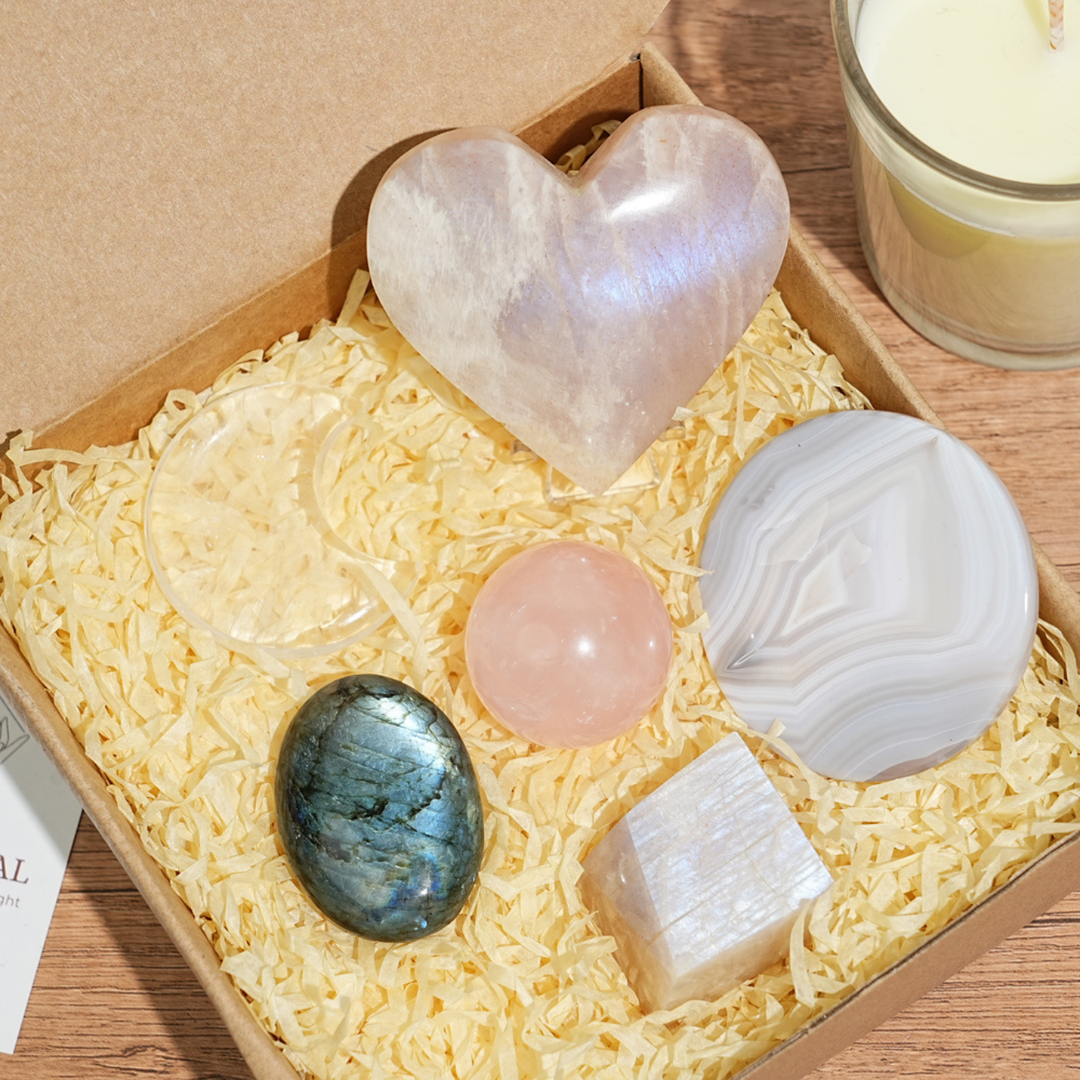 Self-Love & Chakra Healing Crystal Set– Abundance, Focus & Energy Protection