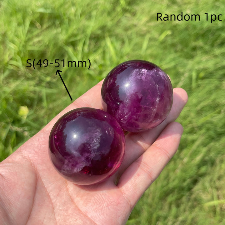 Natural Crystal Vibrant Purple Fluorite Sphere