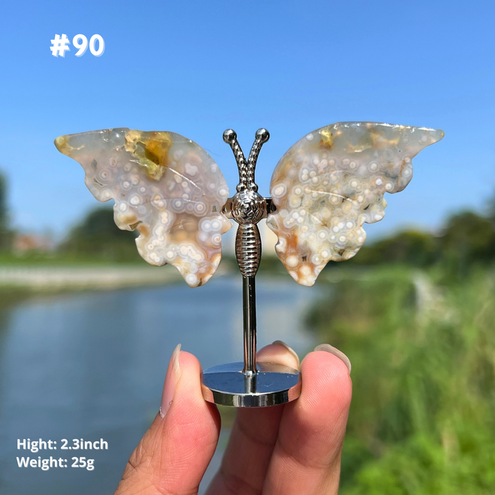 Unique,8th Vein Ocean Jasper Butterfly