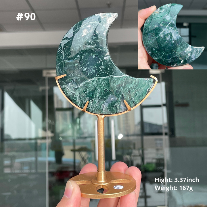 Unique,Moss Agate Moon