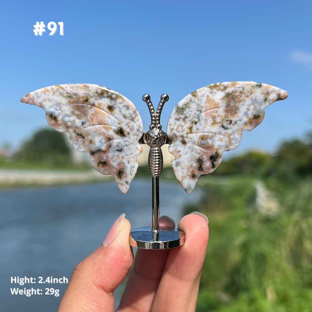 Unique,8th Vein Ocean Jasper Butterfly