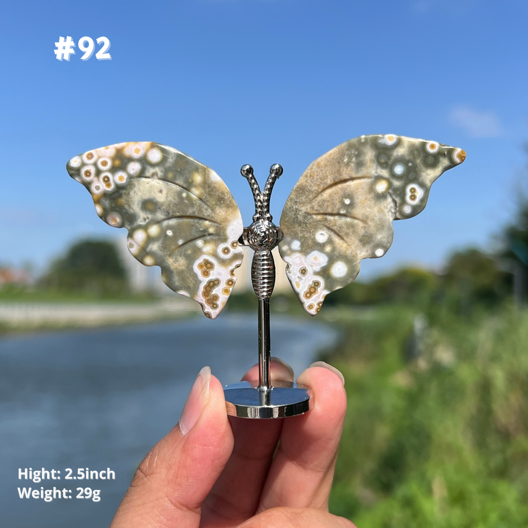 Unique,8th Vein Ocean Jasper Butterfly