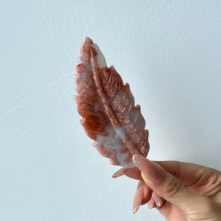 Pink Agate Feather