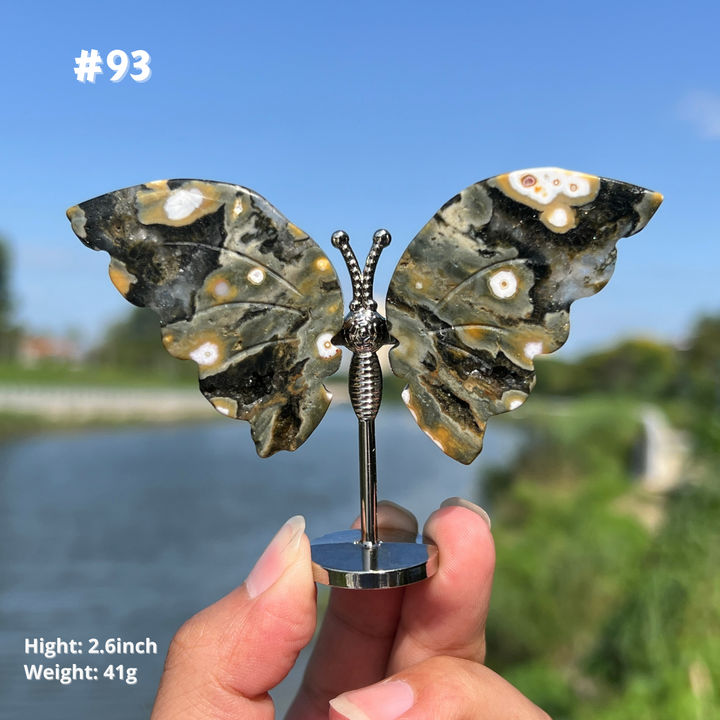 Unique,8th Vein Ocean Jasper Butterfly