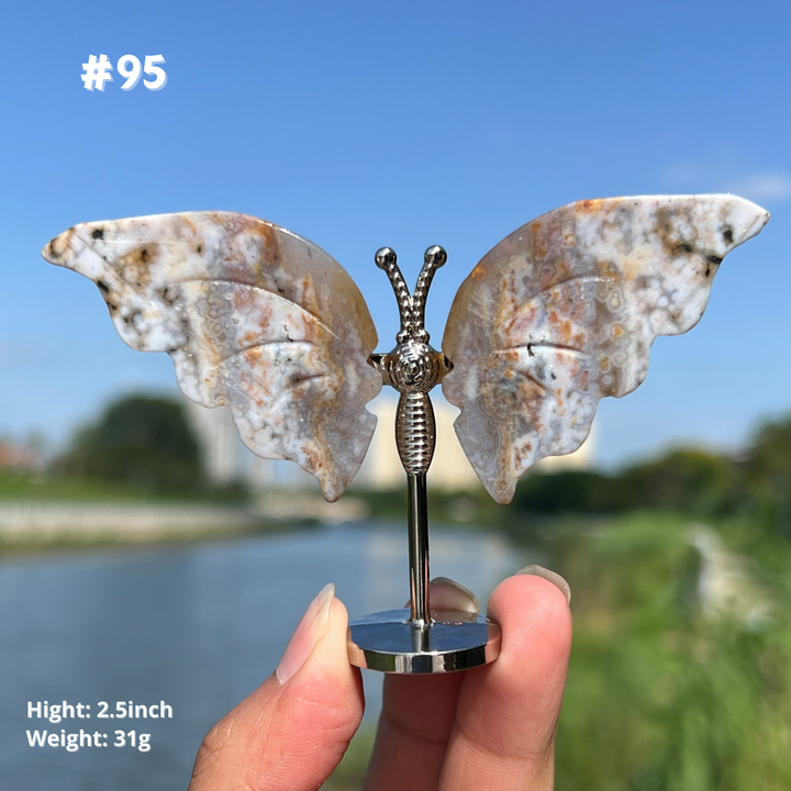 Unique,8th Vein Ocean Jasper Butterfly