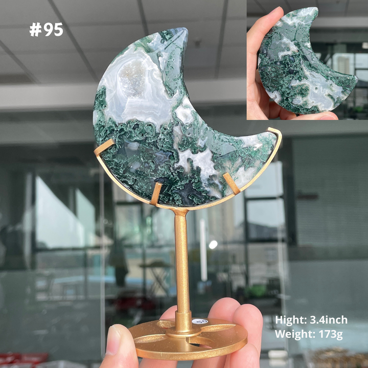 Unique,Moss Agate Moon