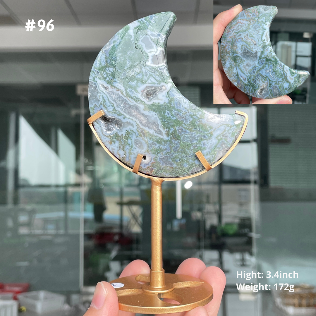 Unique,Moss Agate Moon