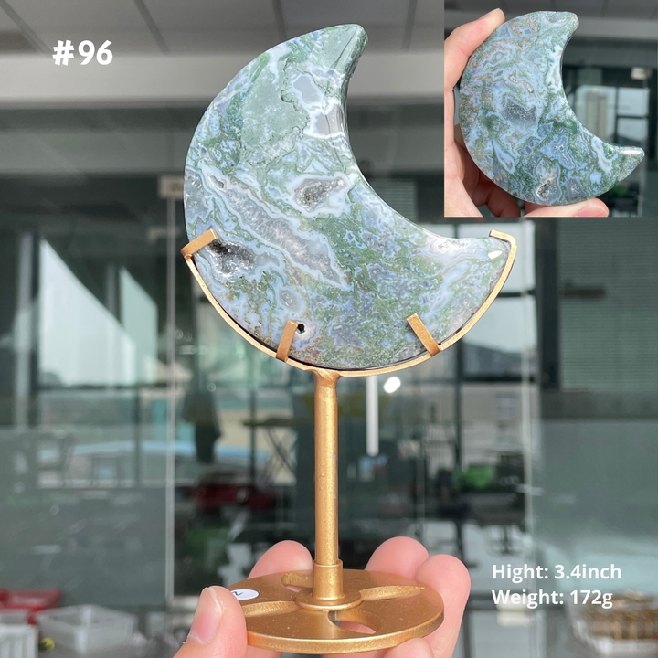 Unique,Moss Agate Moon