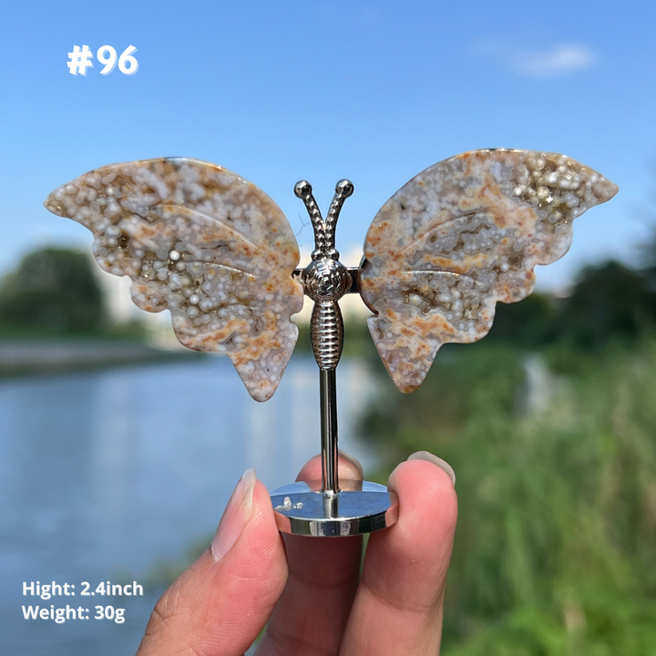 Unique,8th Vein Ocean Jasper Butterfly
