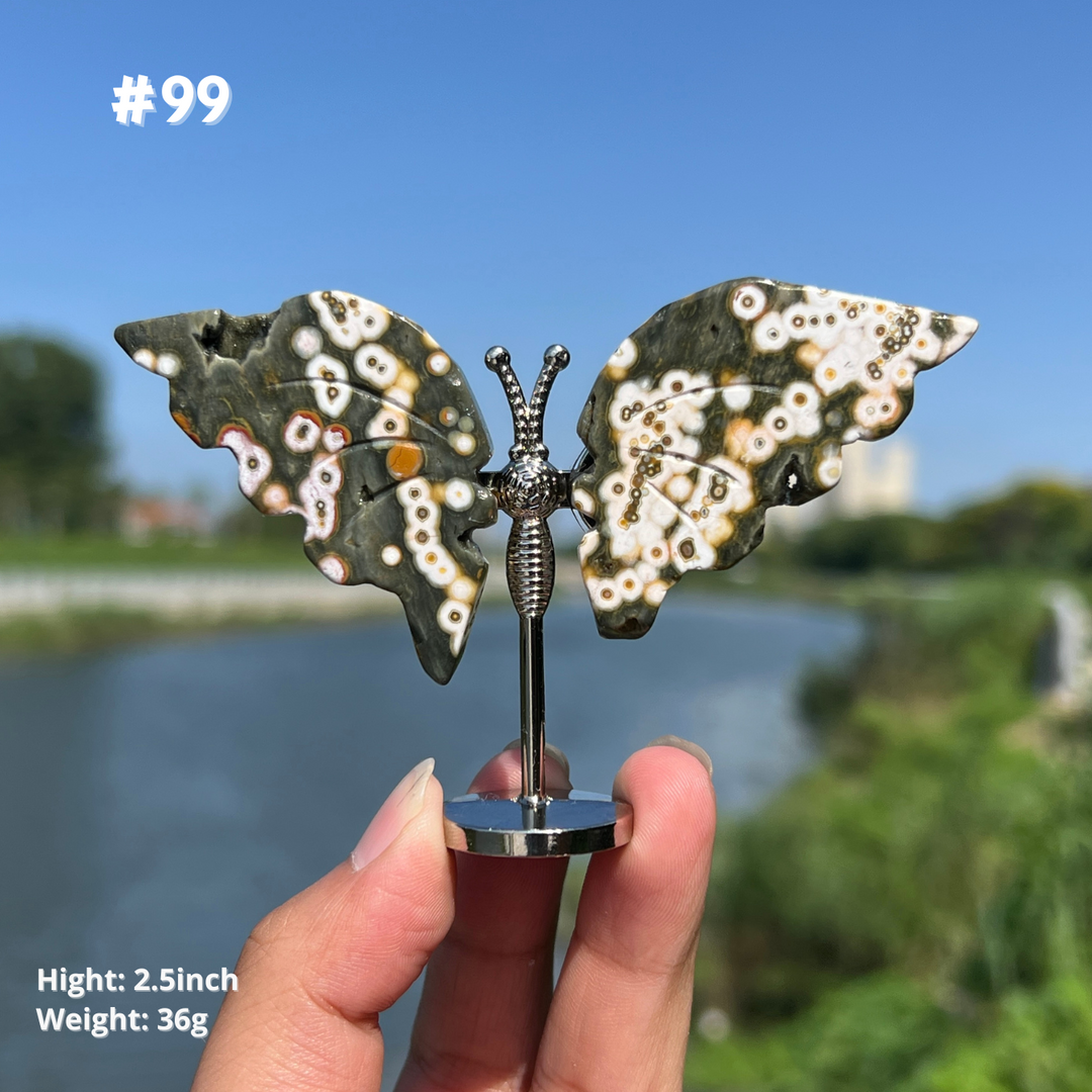 Unique,8th Vein Ocean Jasper Butterfly