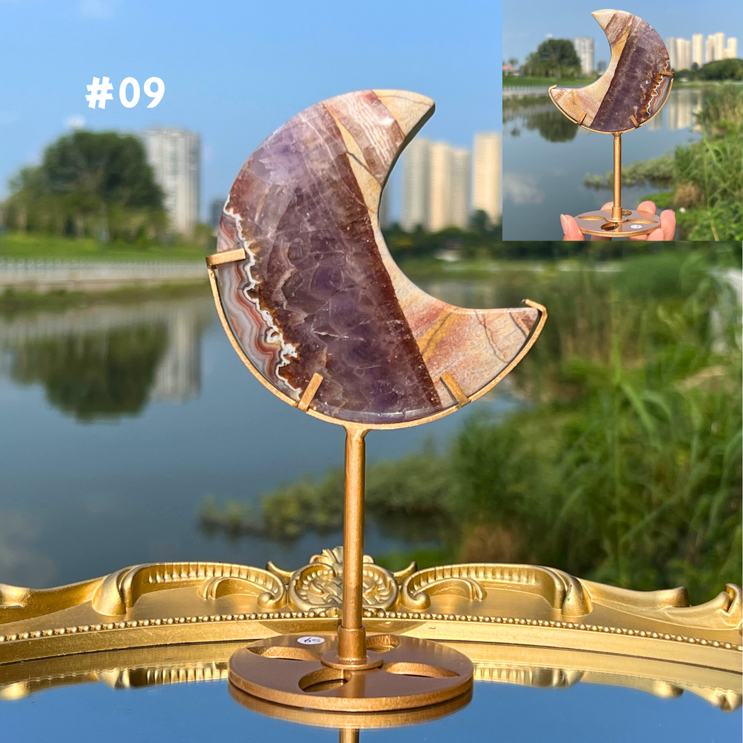 Amethyst Agate Moon