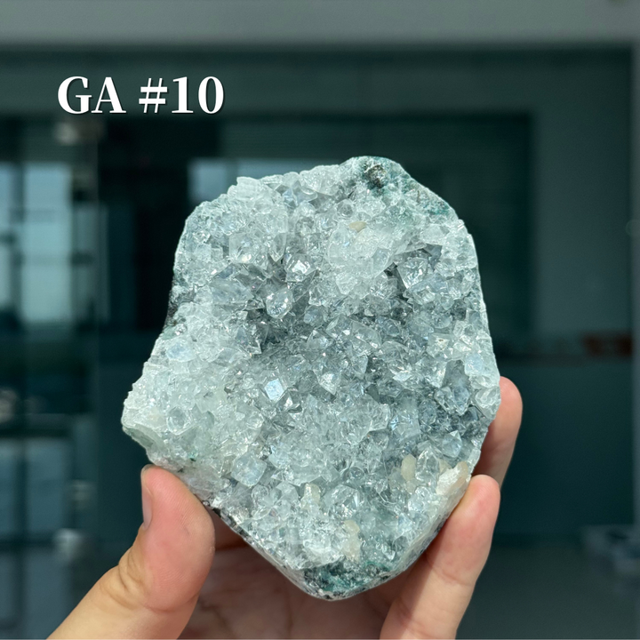 Unique, Sugar Druzy Apophyllite Cluster with Stilbite and Chlorite