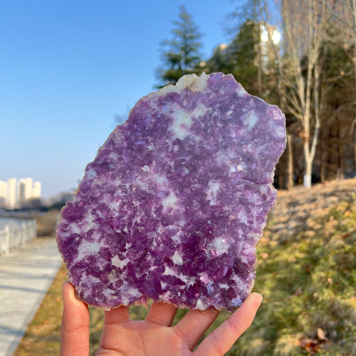 Unique,Imperfect Natural Lepidolite Slice