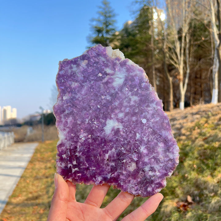 Unique,Imperfect Natural Lepidolite Slice