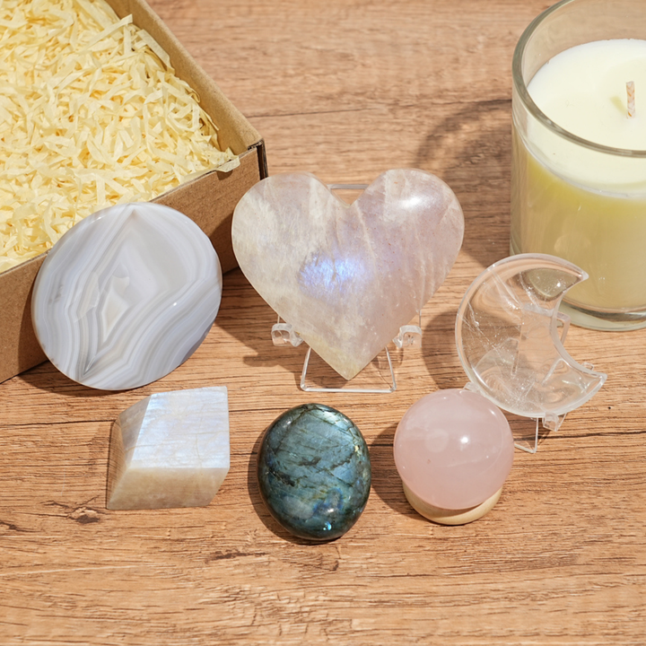 Self-Love & Chakra Healing Crystal Set– Abundance, Focus & Energy Protection