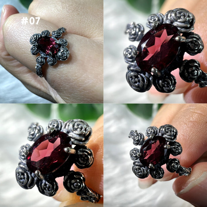 Garnet Black Ring Group,S925
