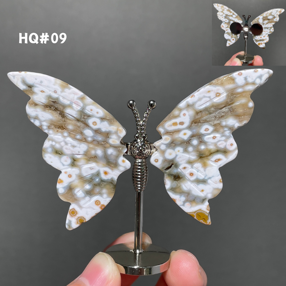 Unique,8th Vein Ocean Jasper Butterfly