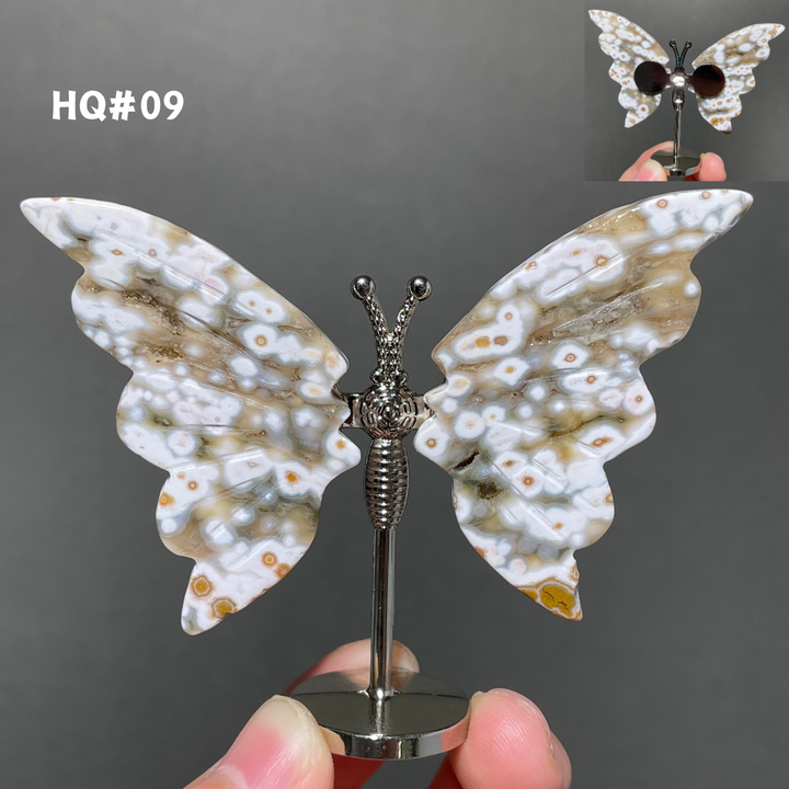 Unique,8th Vein Ocean Jasper Butterfly