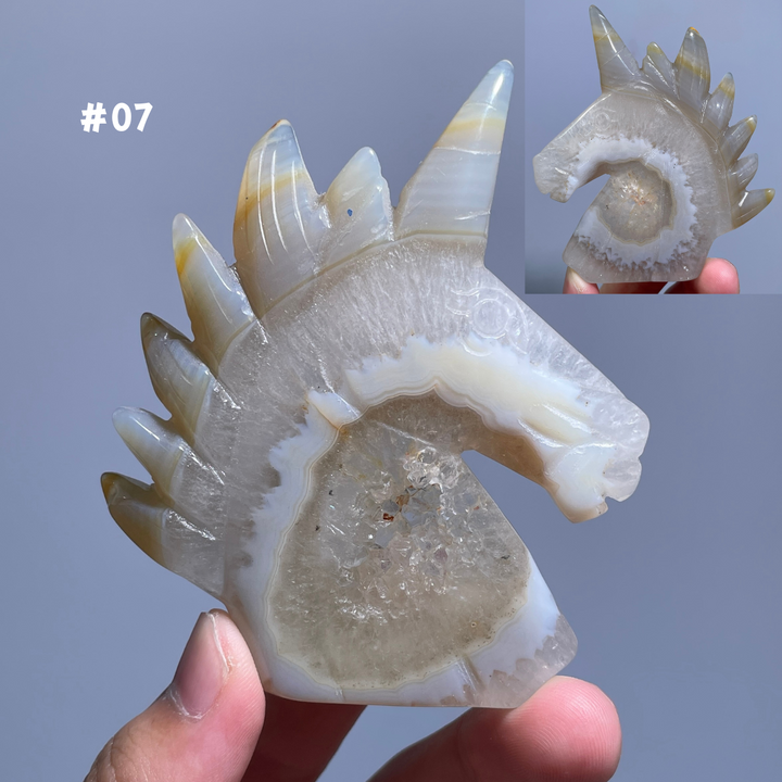 Unique,Agate Geode Unicorn