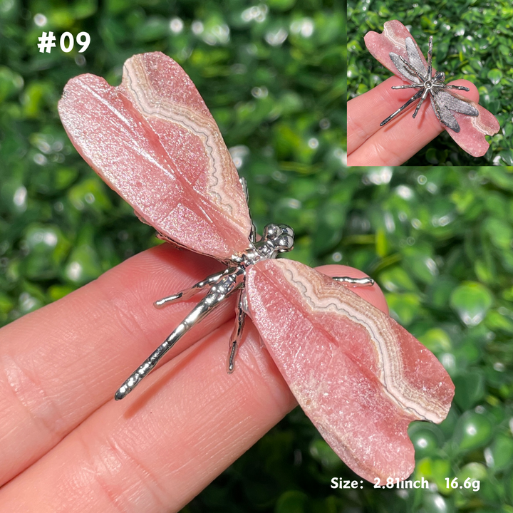 Unique,Rhodochrosite Dragonfly