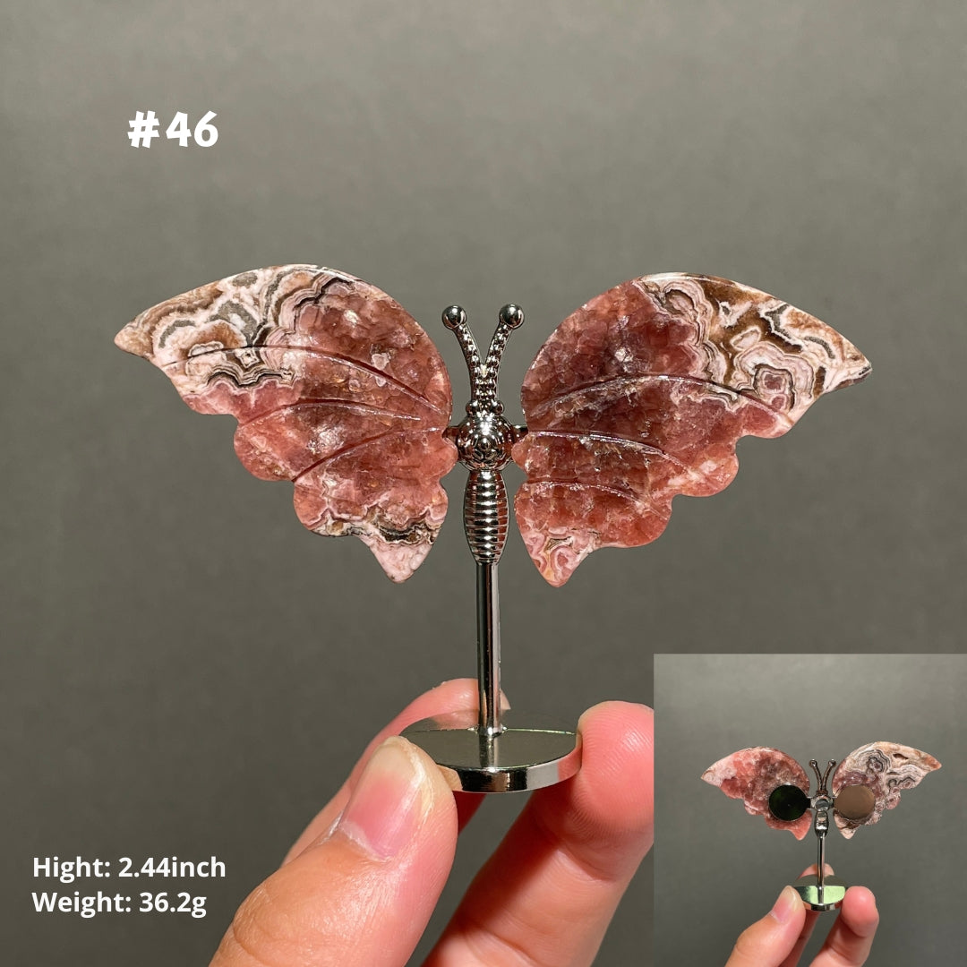 Unique,2.3"+Rhodochrosite Butterfly