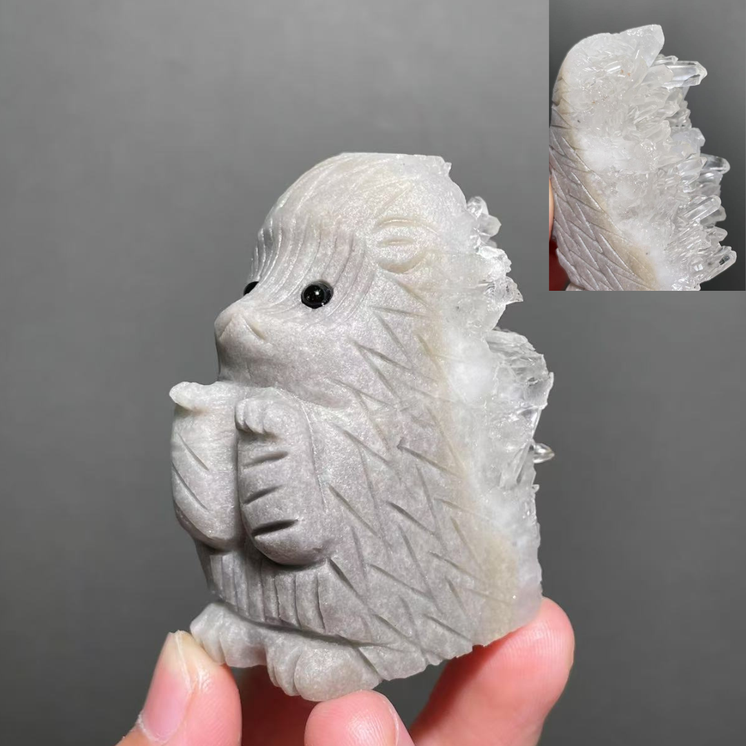 Chrysanthemum Quartz Cluster Hedgehog