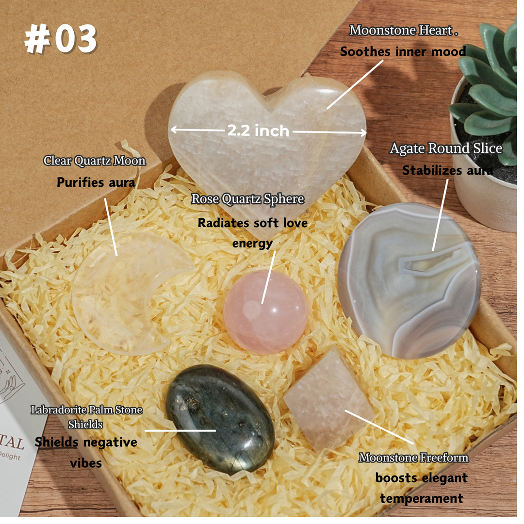 Self-Love & Chakra Healing Crystal Set– Abundance, Focus & Energy Protection