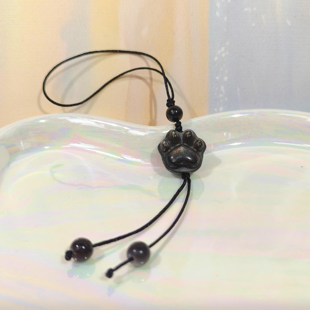 Silver Obsidian Cell phone Ornaments