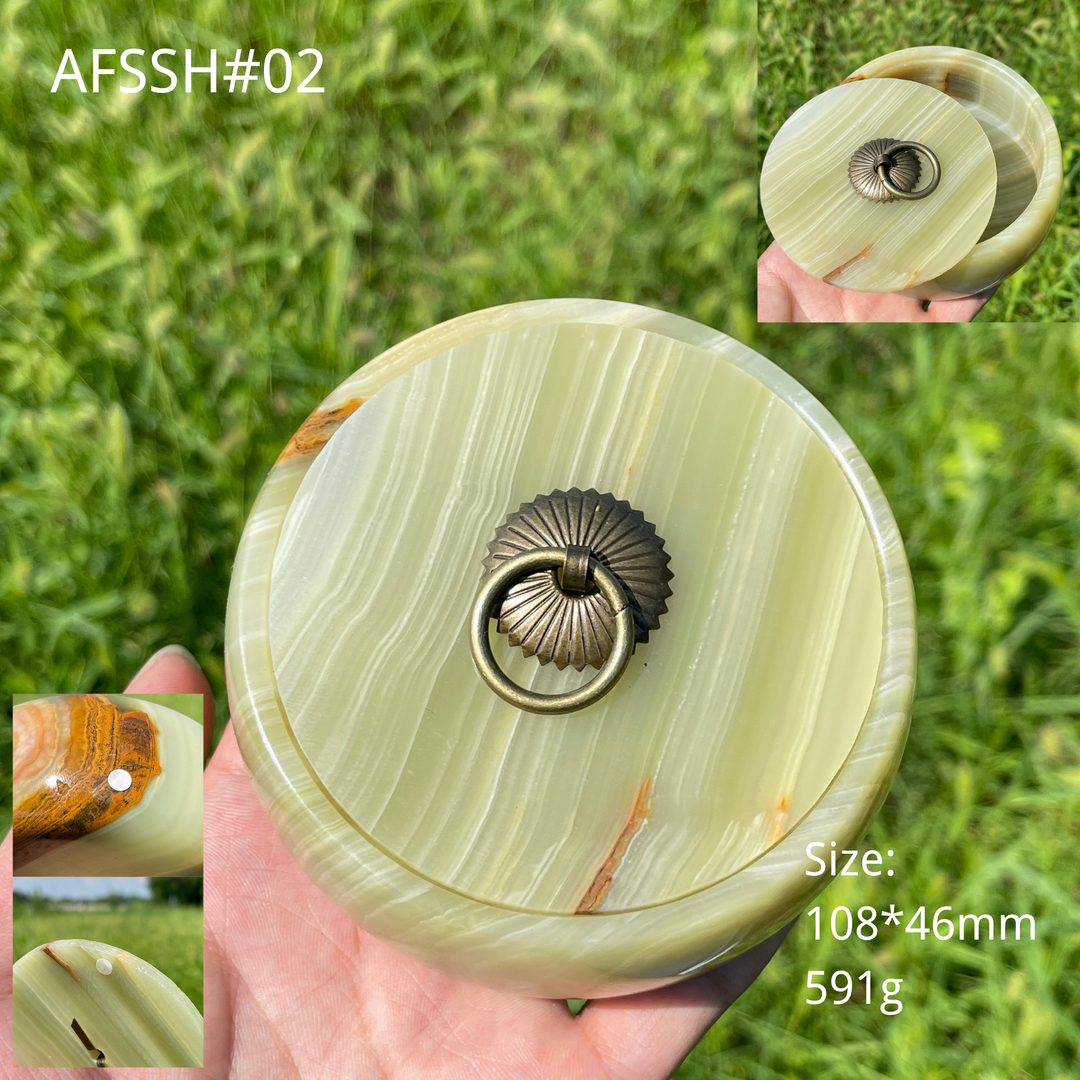 Unique,A Slightly Imperfect Natural Crystal Afghanistan Jade Trinket Box