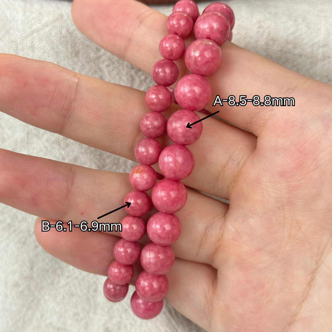 Rhodonite Bracelet 6.1-8.8mm