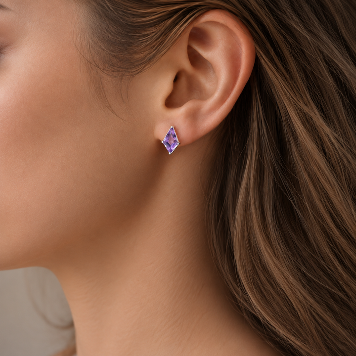 Amethyst Stud Earrings