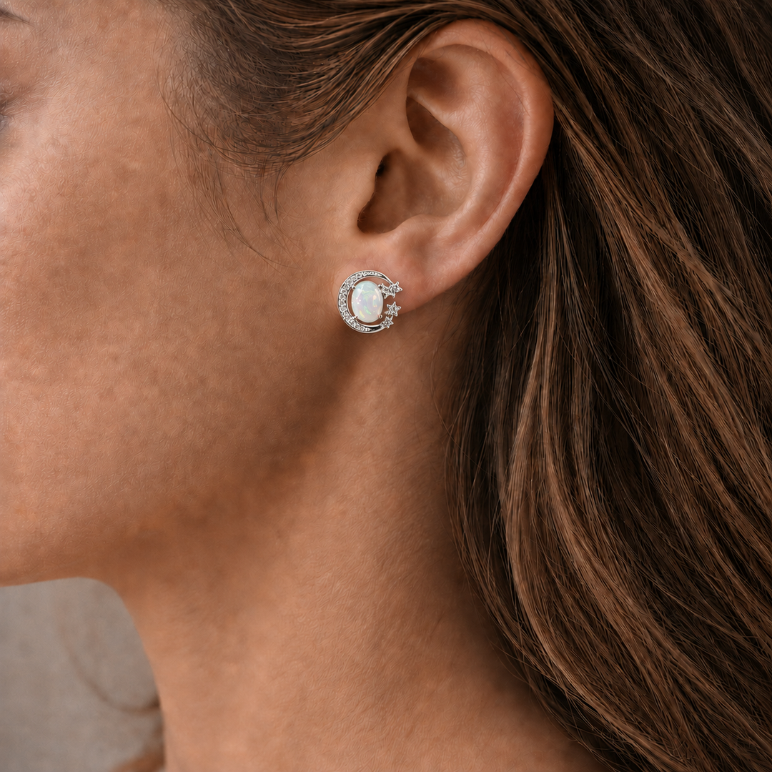 Opal Stud Earrings