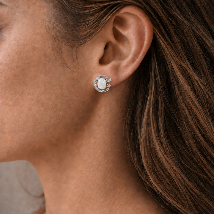 Opal Stud Earrings