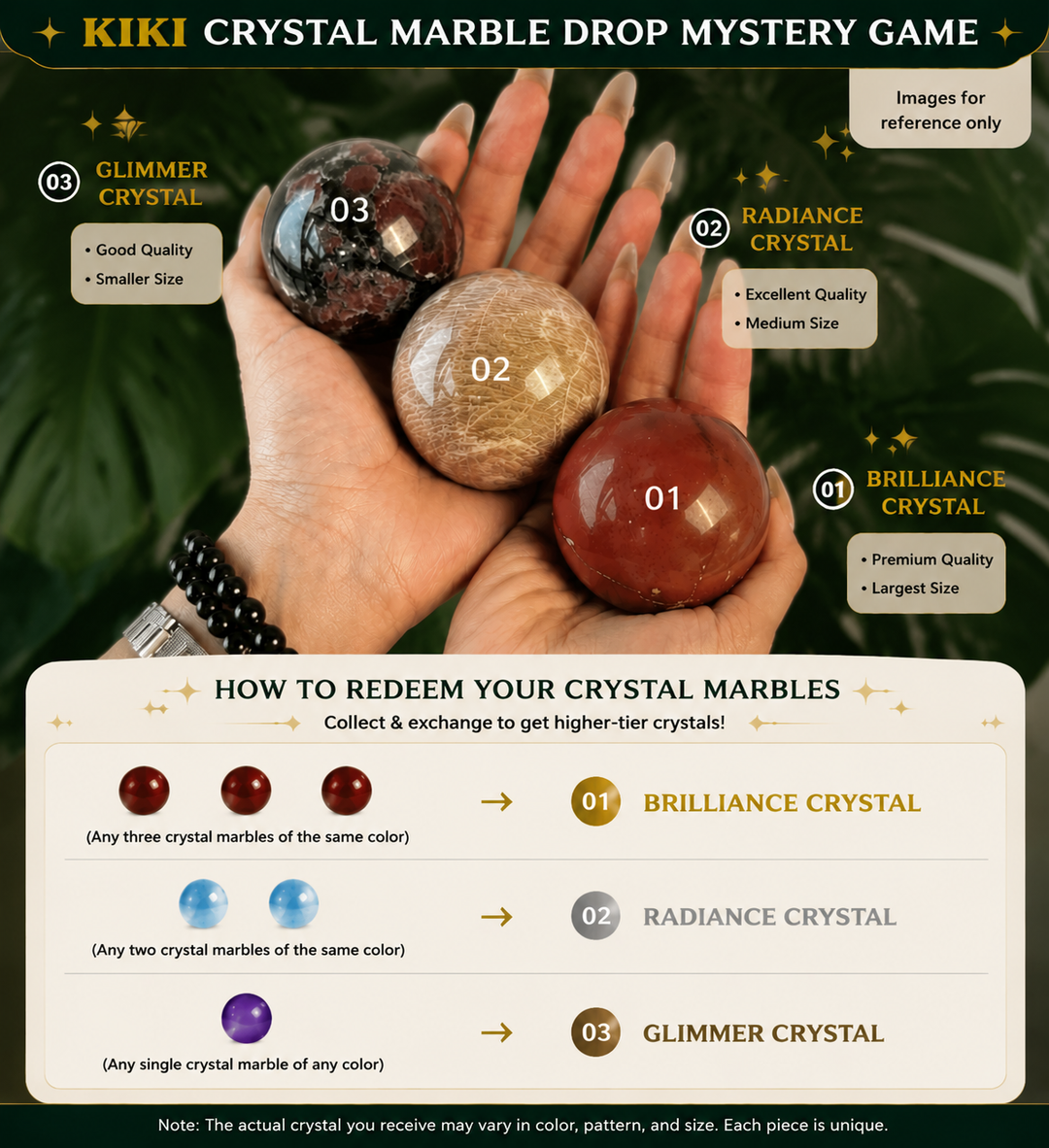 KIKI Crystal Marble Drop Mystery Game