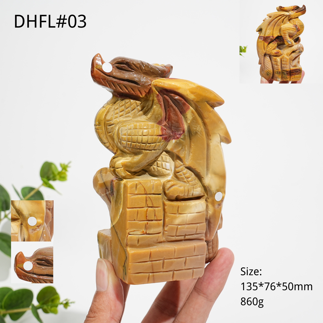 Unique,A Slightly Imperfect Natural Crystal Mookaite Flying Dragon Carving