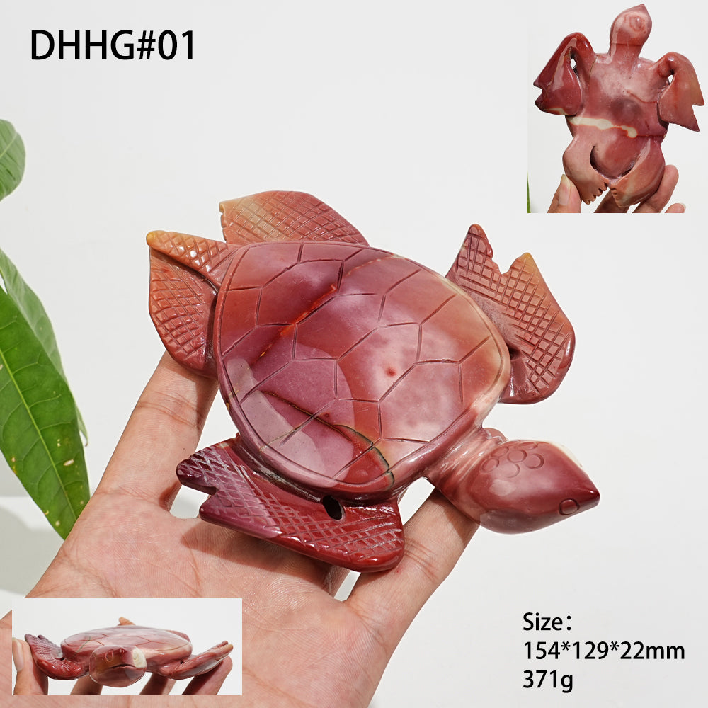 Unique,Natural Crystal Carving Mookaite Sea Turtle