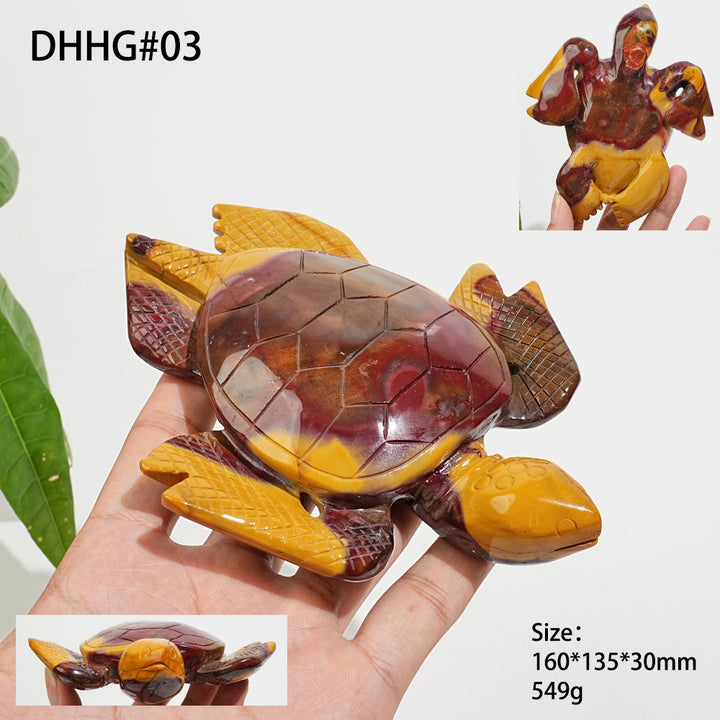 Unique,Natural Crystal Carving Mookaite Sea Turtle